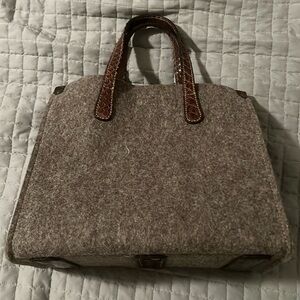 Italian felt & leather bag